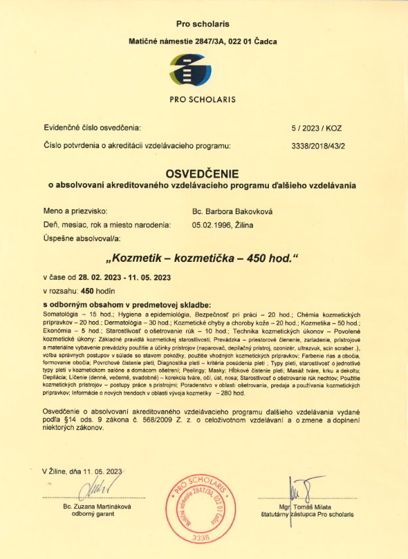 Certifikát 14